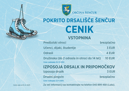 drsališče Šenčur_cenik 2025_2026